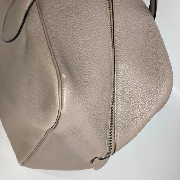 HERMES Victoria 43 Shoulder Bag Duffle Bag Taurillon Clemence Beige - Picture 12 of 15